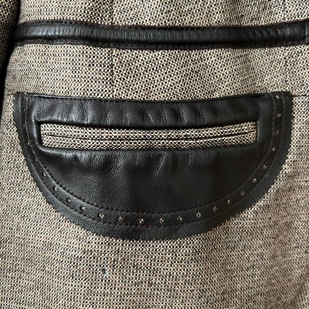 Vintage Herve Leger Equestrian Tweed Blazer